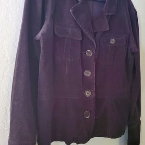 Black Corderoy Casual Jacket